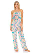 Luli Fama Caribbean Kisses Strapless Ruffle Jumpsuit